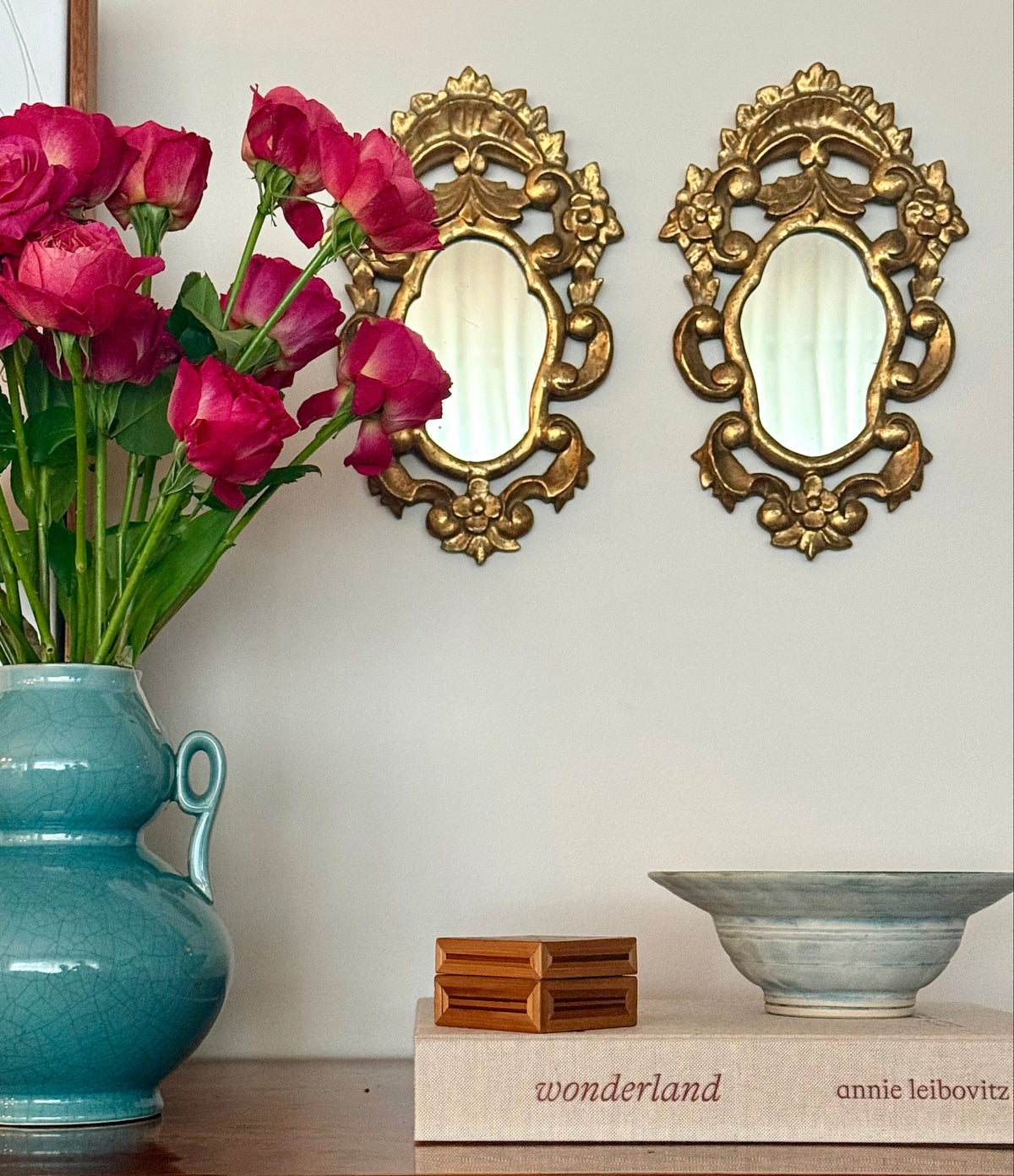 Pair of Italian Mid-Century Gilt Mirrors