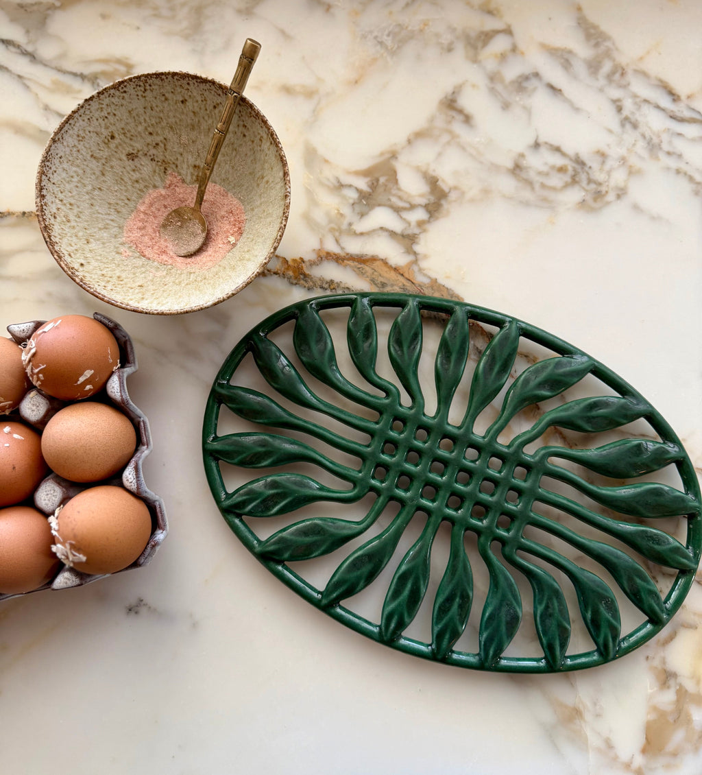 French Enamelled Cast Iron Trivet