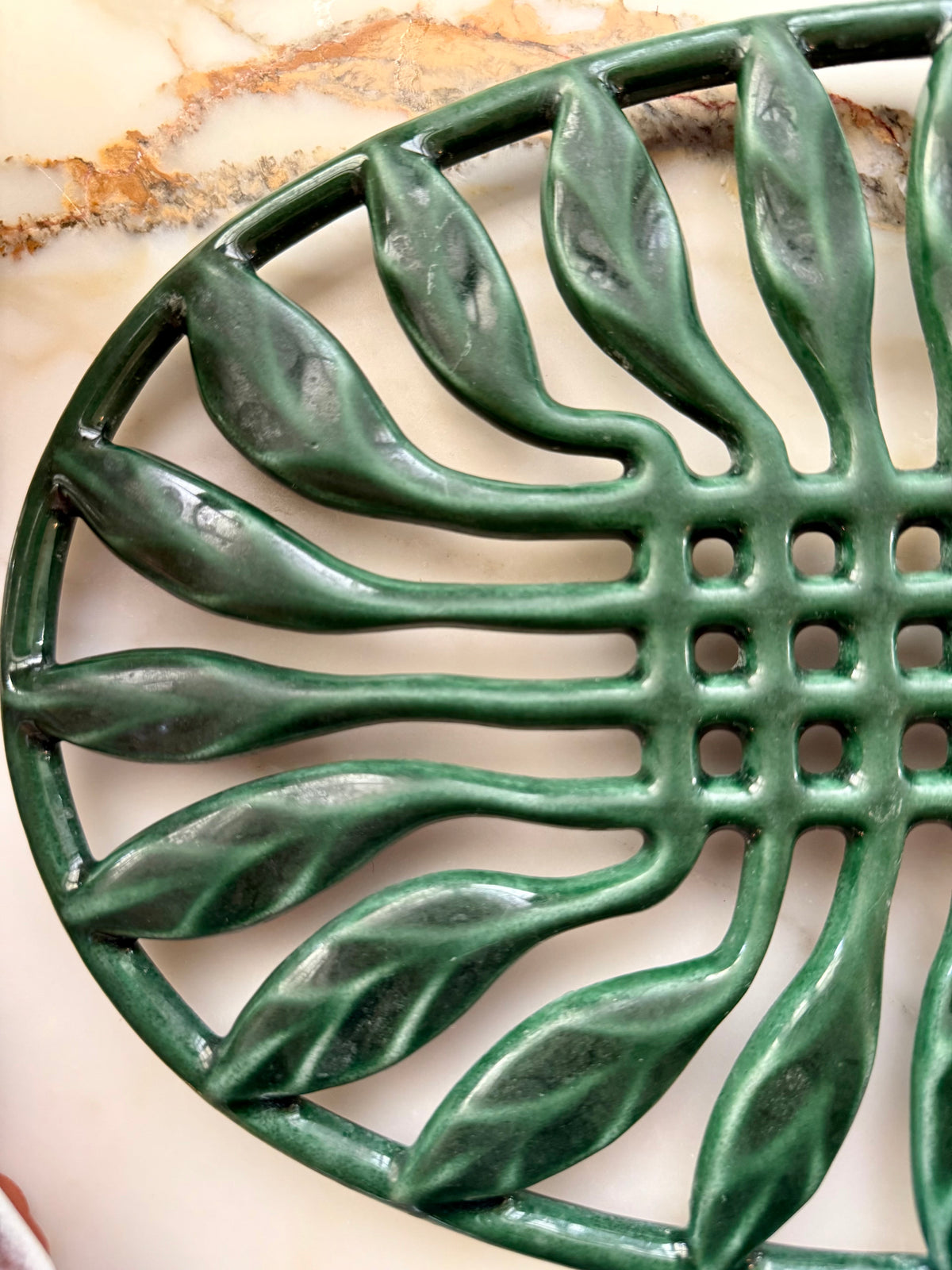 French Enamelled Cast Iron Trivet