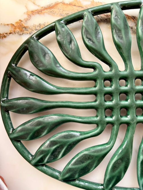 French Enamelled Cast Iron Trivet
