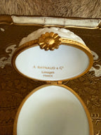 Raynaud Limoges Porcelain Egg Trinket Box