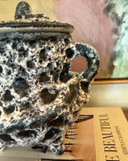 French Fat Lava Lidded Ceramic Pot