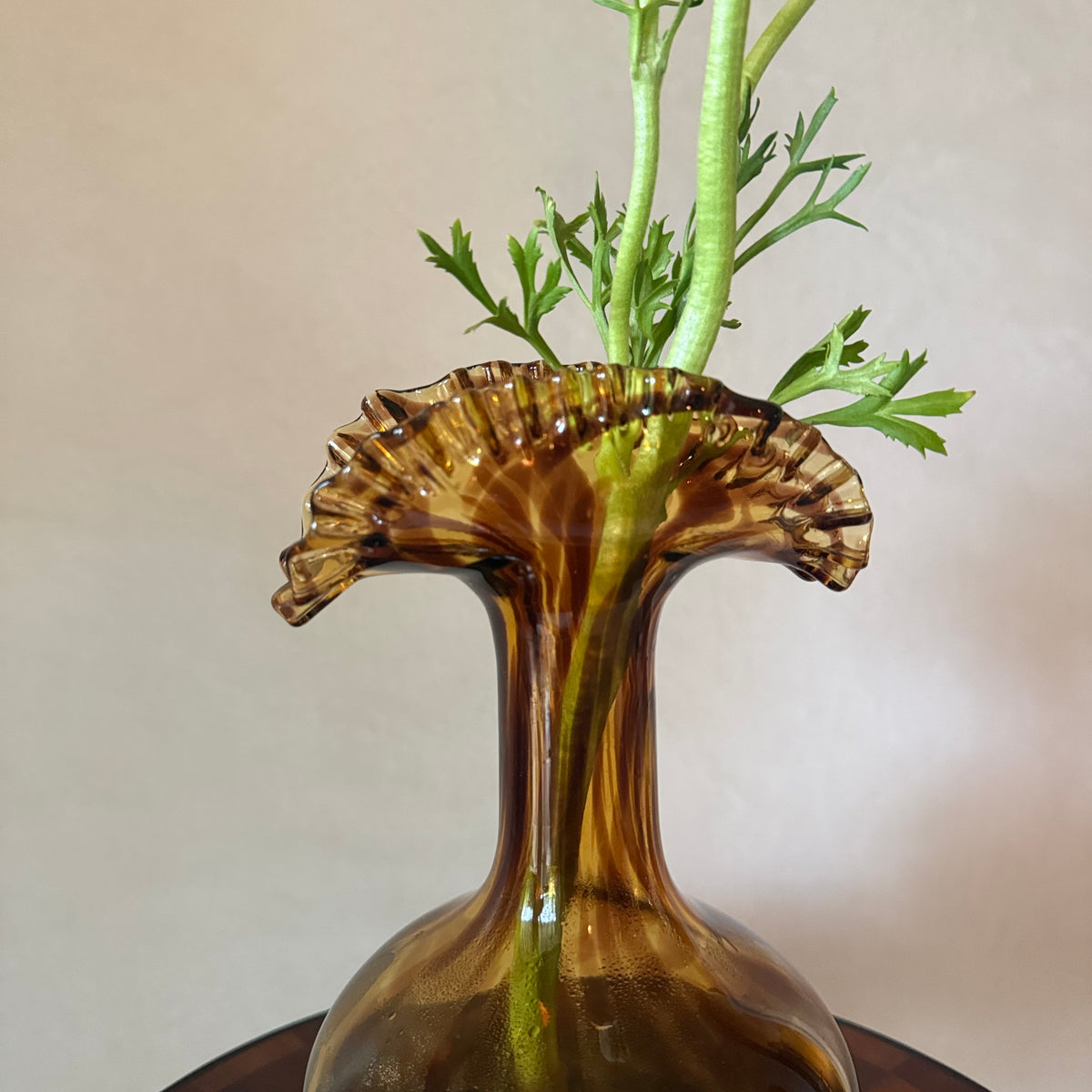 Italian Art Glass Tortoiseshell Vase