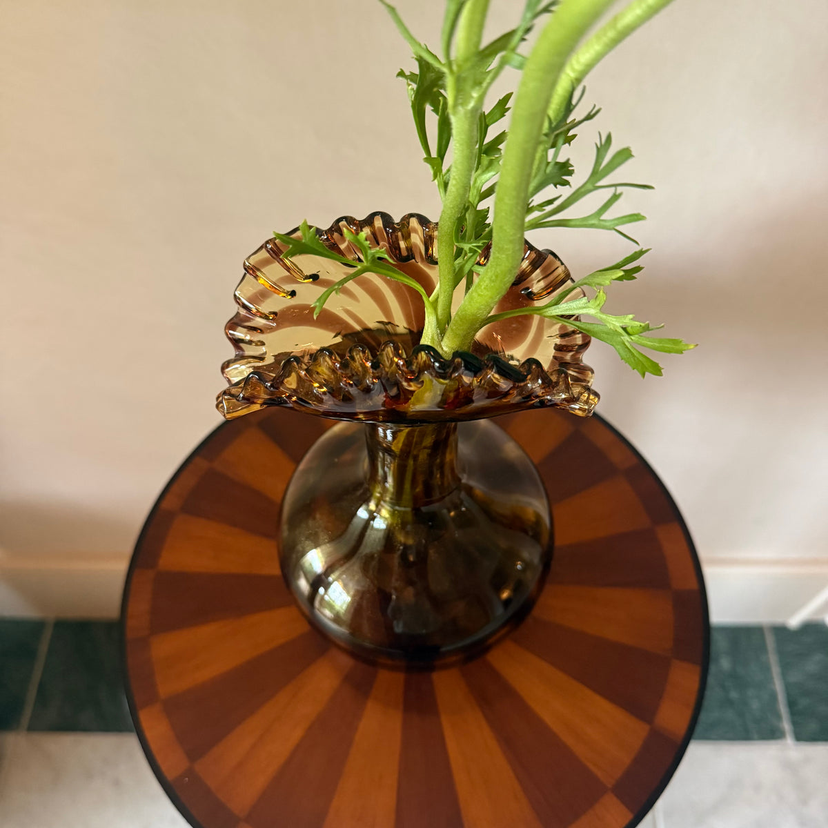 Italian Art Glass Tortoiseshell Vase