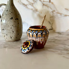 Small Bulgarian Lidded Vessel - Troyan Pottery, c1960s
