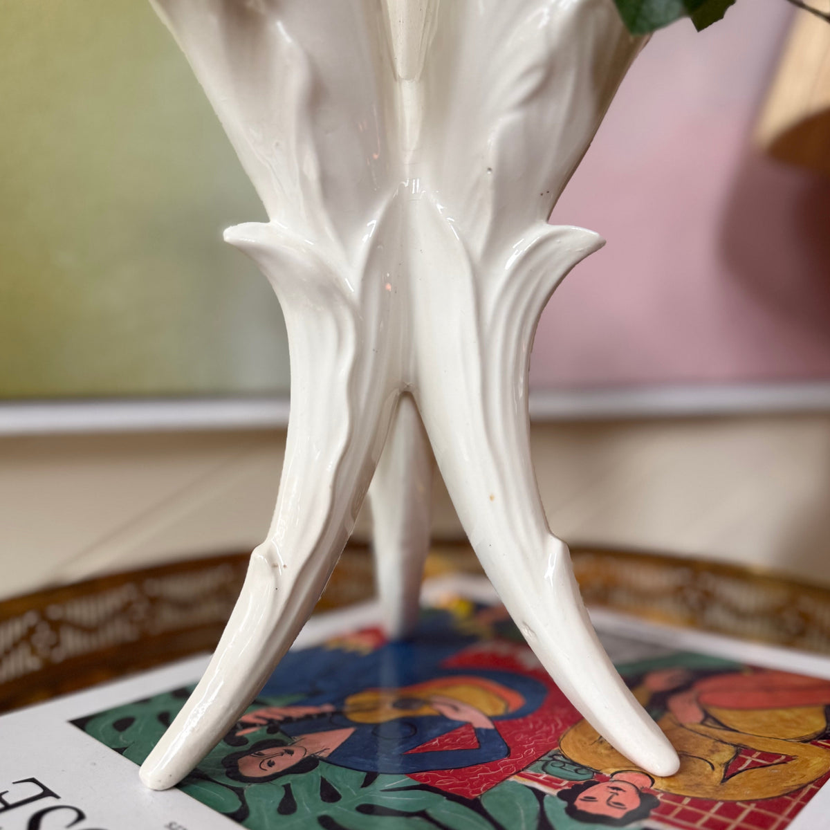 Vintage Ceramic Triple Flower Vase