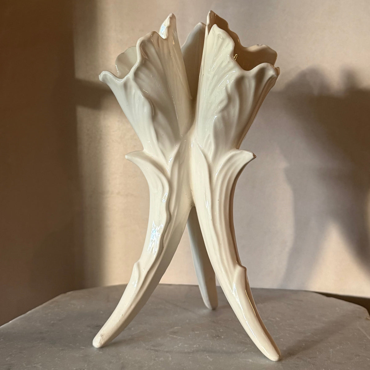 Vintage Ceramic Triple Flower Vase