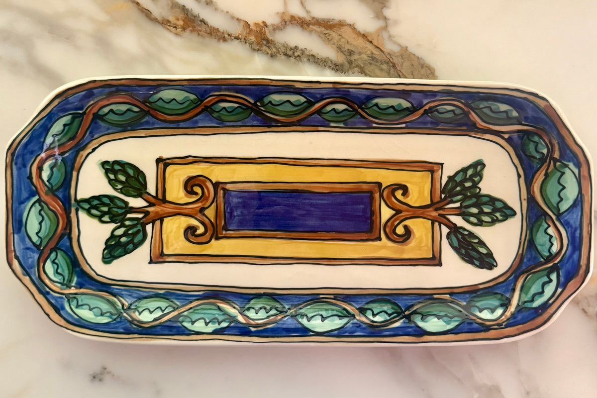 Vintage Hand Painted Ceramic Dish
