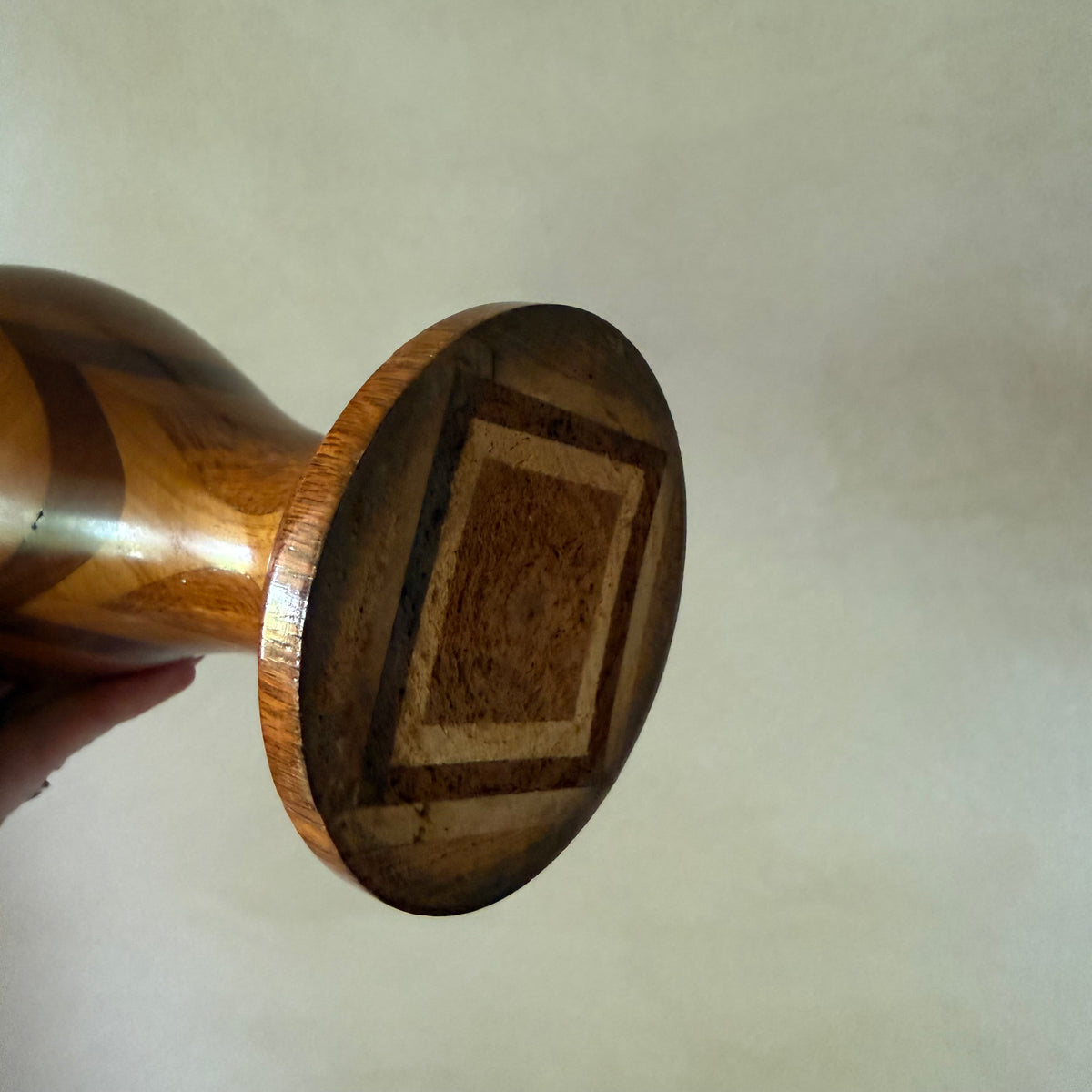 Pair of Turned Wooden Vases