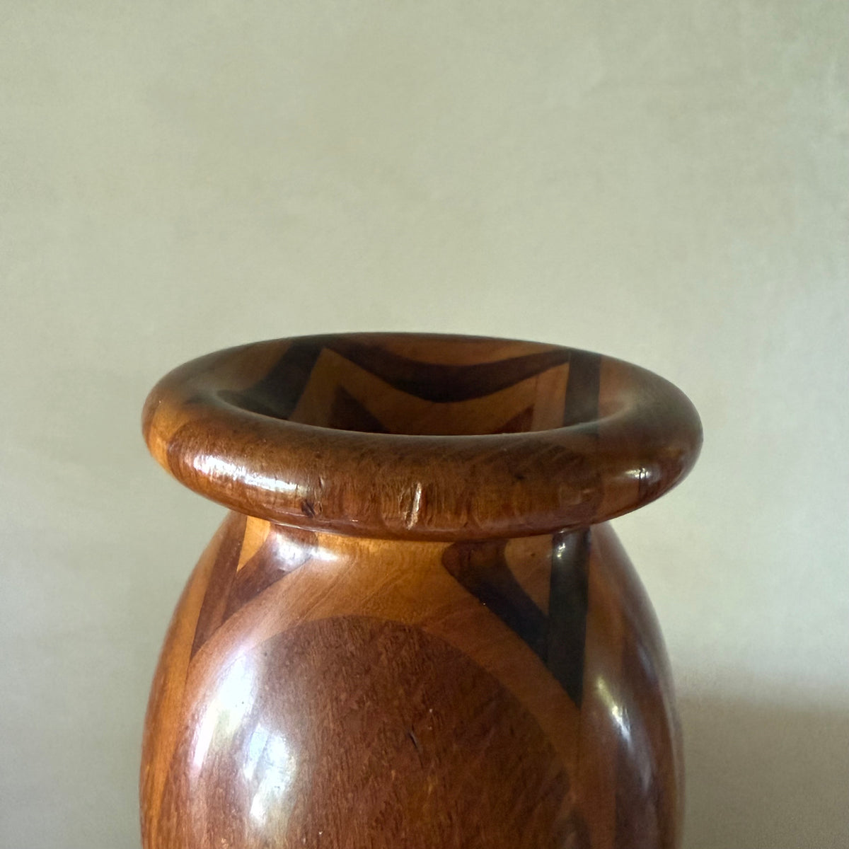 Pair of Turned Wooden Vases