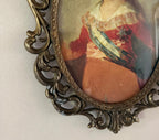 Antique Italian Artwork in Ornate Frame