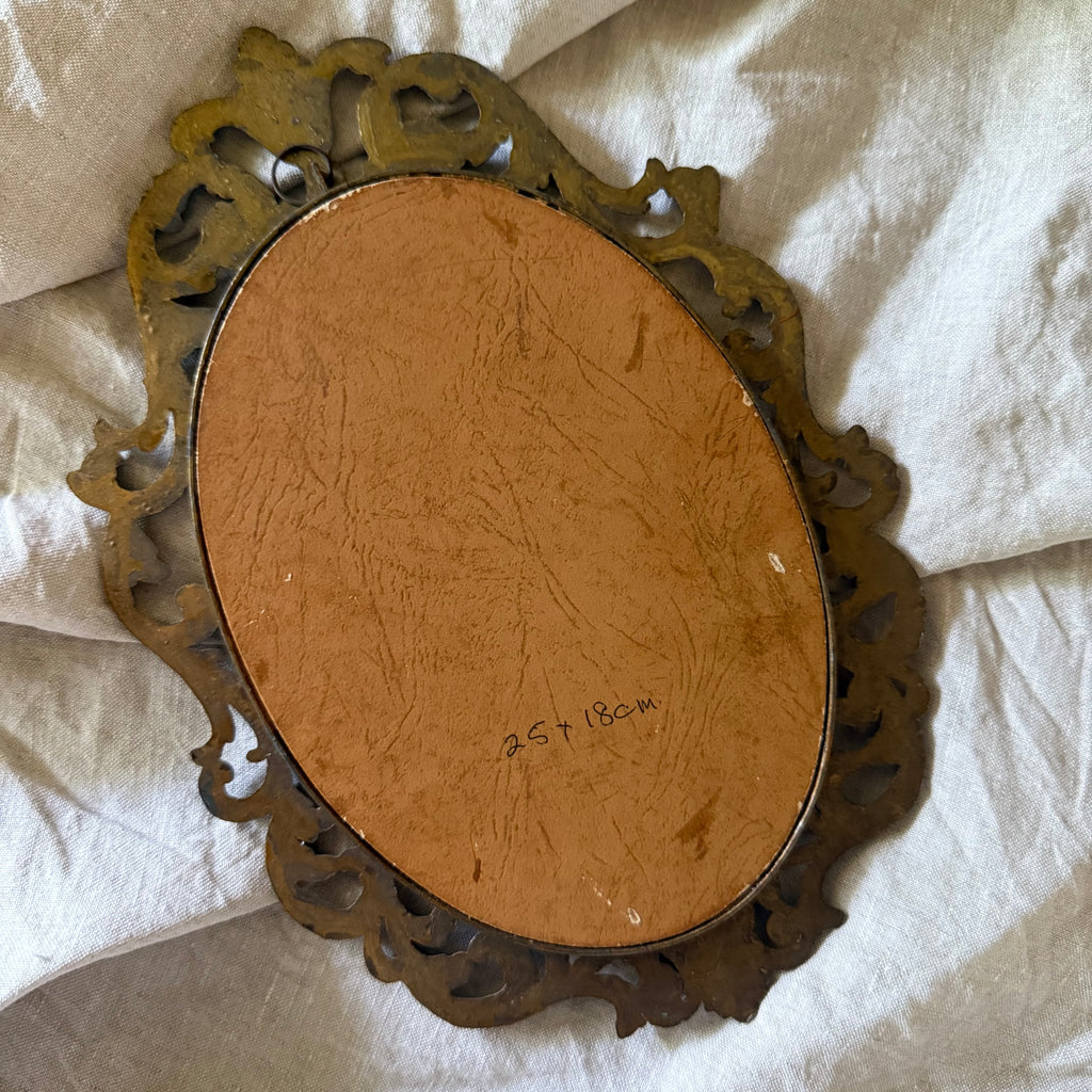 Antique Italian Artwork in Ornate Frame