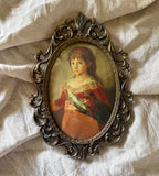 Antique Italian Artwork in Ornate Frame