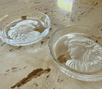 Glass Cameo Dishes - Pair