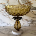 Italian Glass Pedestal Bowl