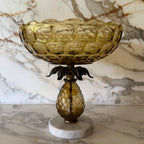 Italian Glass Pedestal Bowl