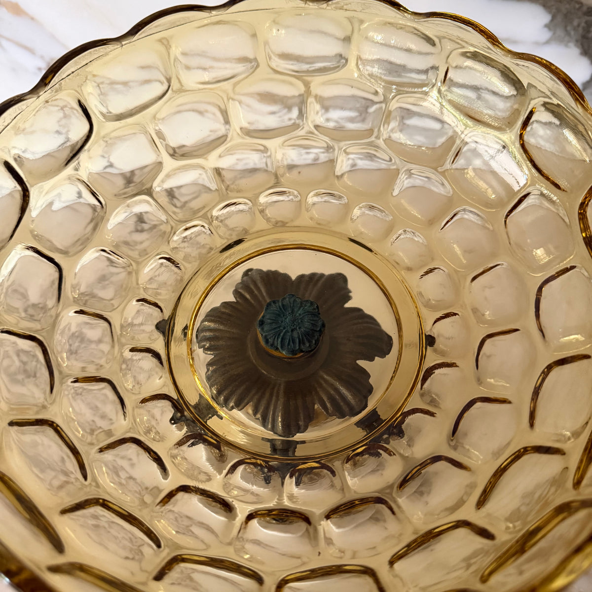 Italian Glass Pedestal Bowl